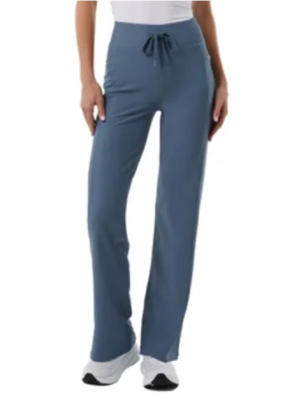 Light Blue Athletic Pants with Drawstring Waist